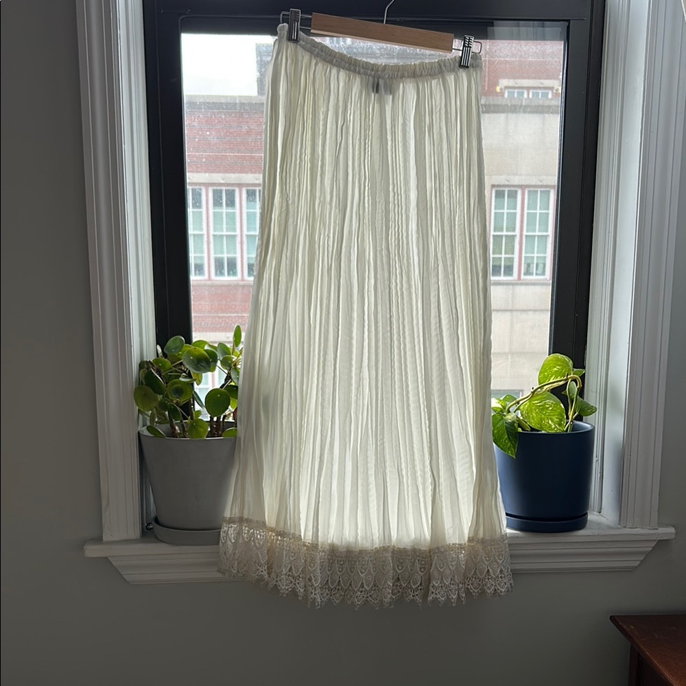 Vintage Cream Maxi Skirt